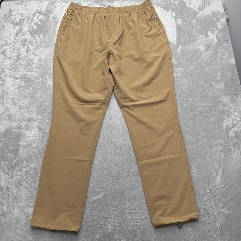 Grand Running Club Pants Mens XL Taupe Khaki GRC Athletic Track Run Drawstring